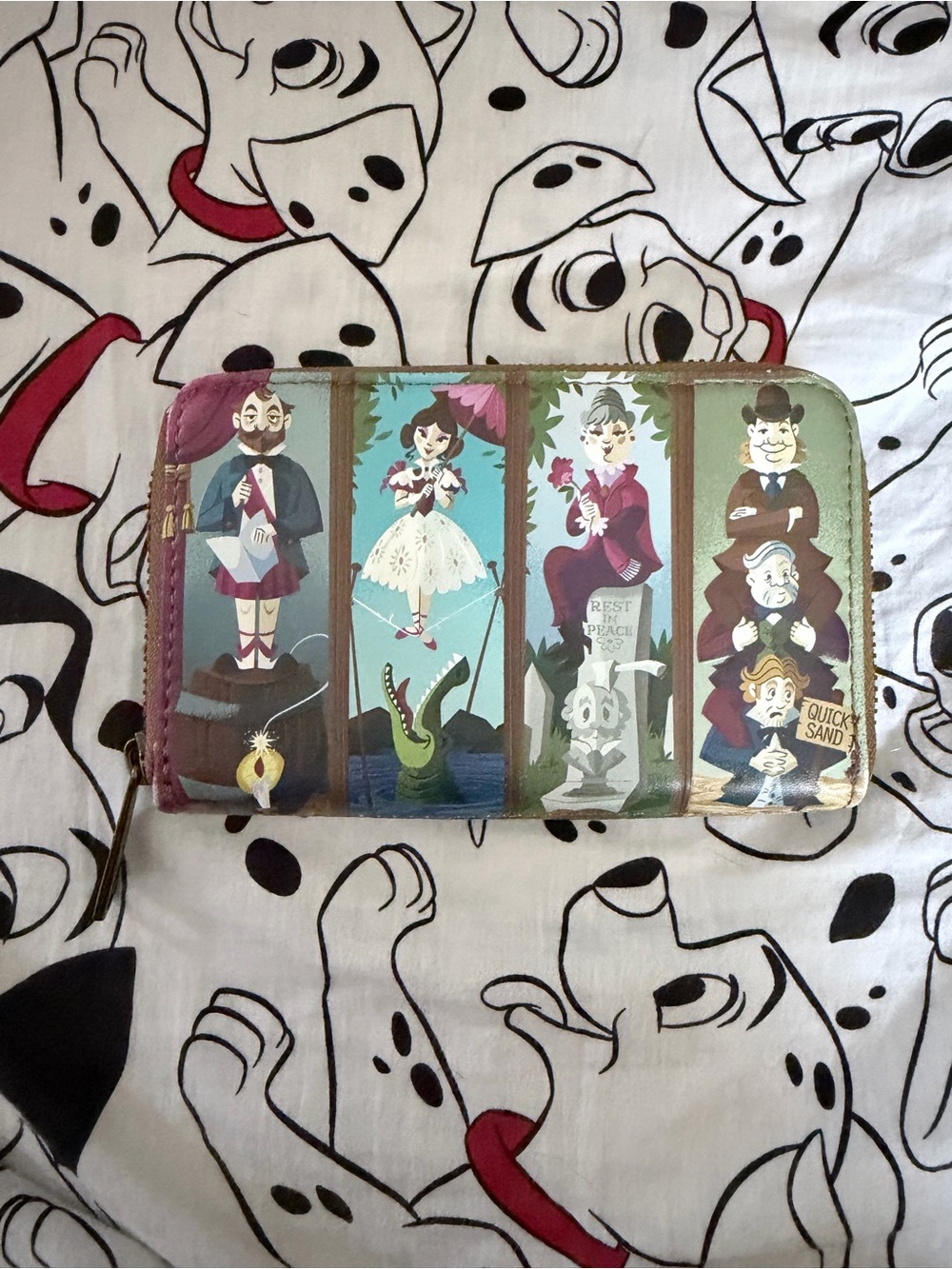 Loungefly Haunted Mansion Stretching room mini backpack and wallet - Picture 2 of 5